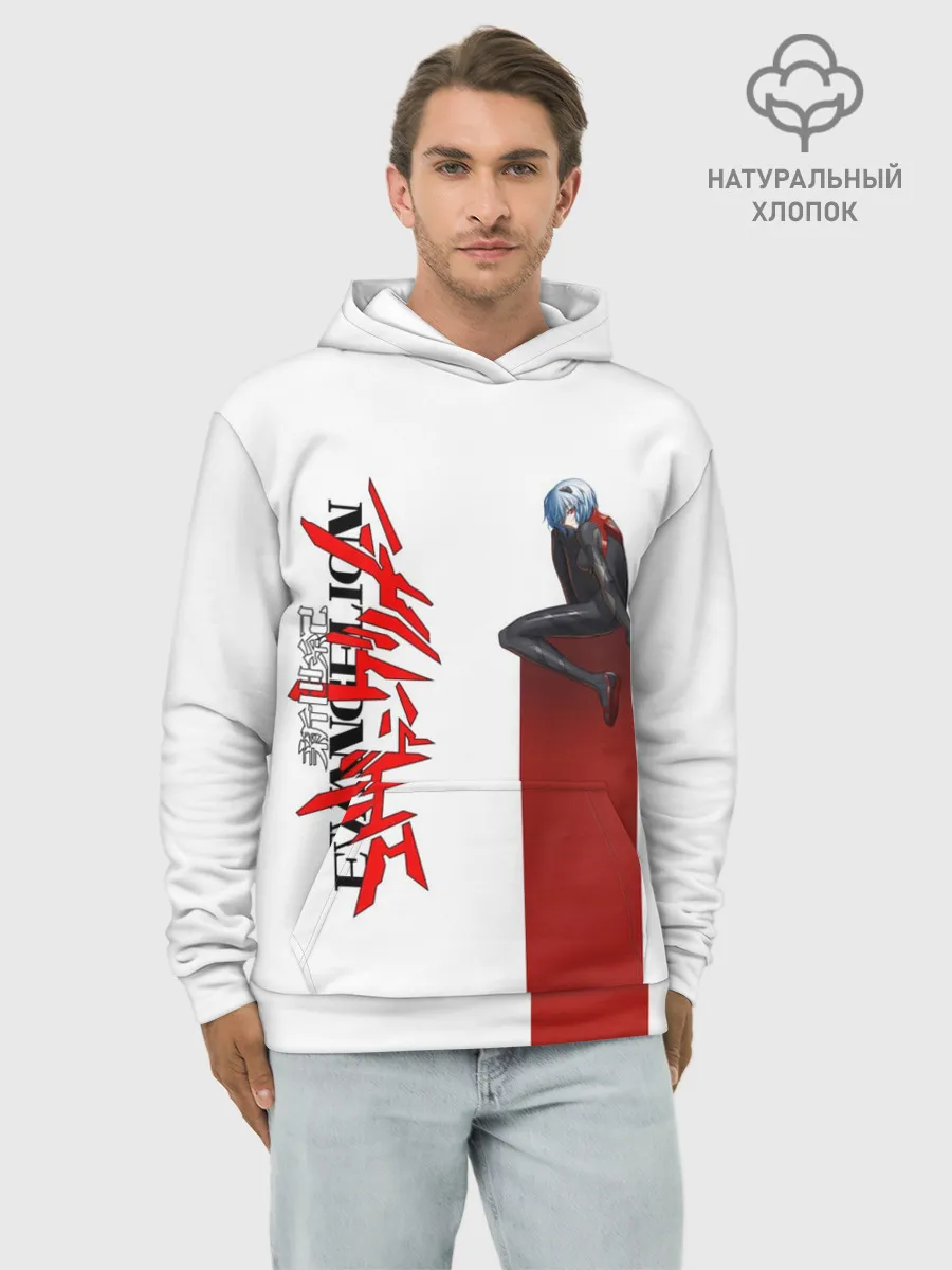 Худи мужской база хлопок / EVANGELION | ПИЛОТ EVA
