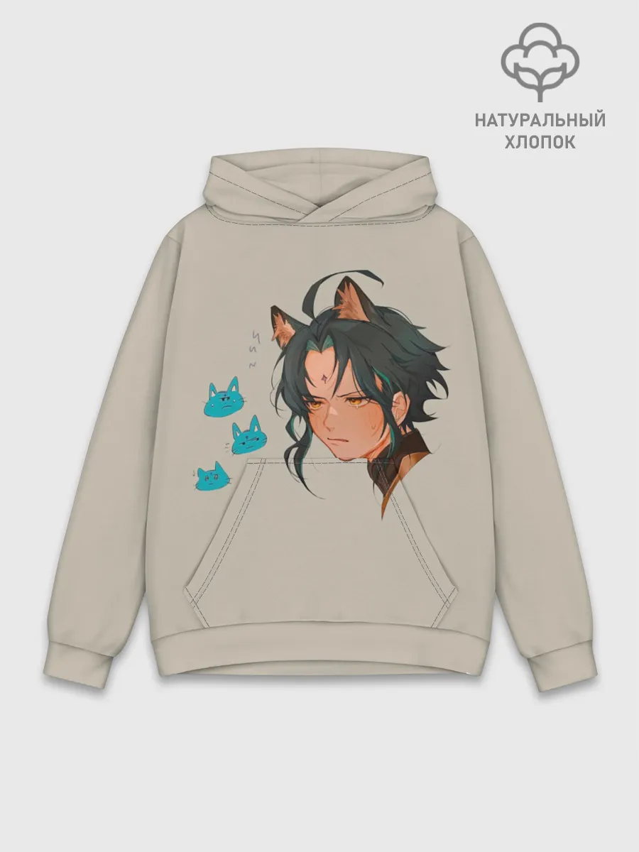 Худи мужской база хлопок / Сяо из Genshin Impact