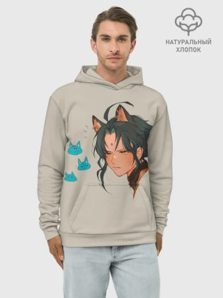 Худи мужской база хлопок / Сяо из Genshin Impact
