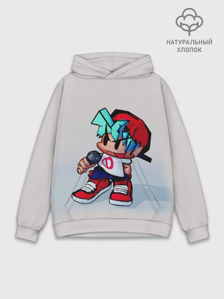 Худи мужской база хлопок / Бойфренд с микрофоном