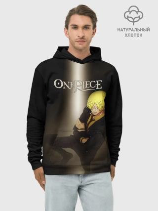 Худи мужской база хлопок / Винсмок Санджи | One Piece. Большой куш