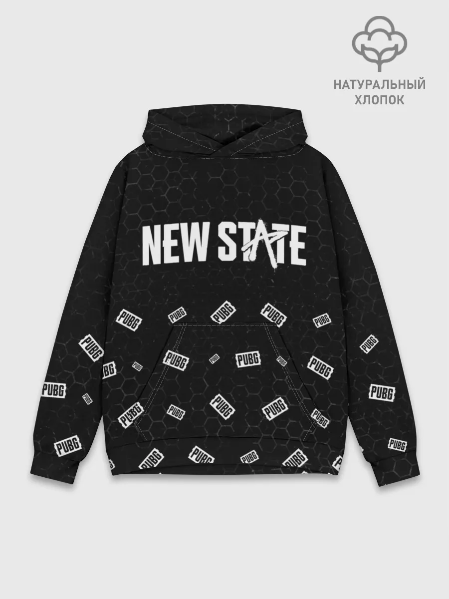 Худи мужской база хлопок / ПАБГ New State - Соты