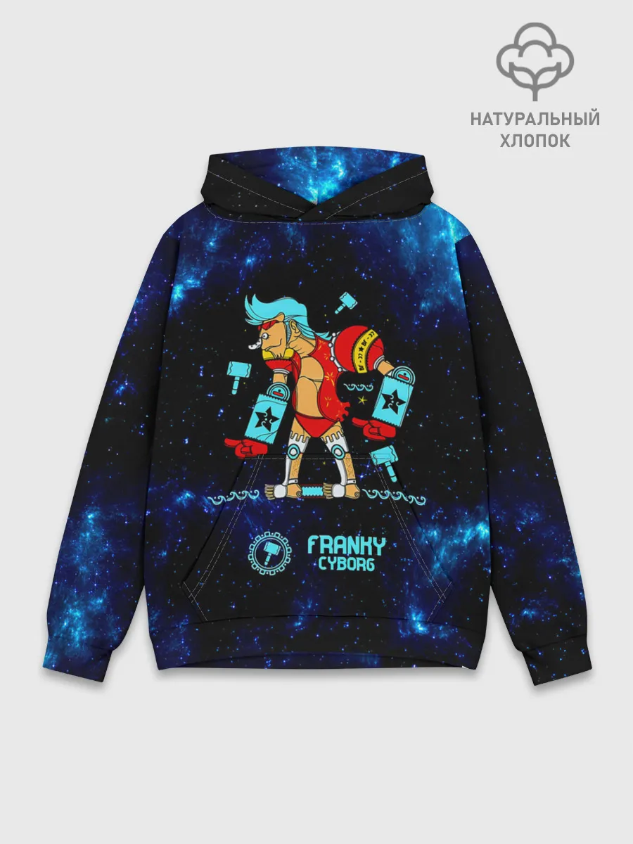 Худи мужской база хлопок / Фрэнки Киборг One Piece