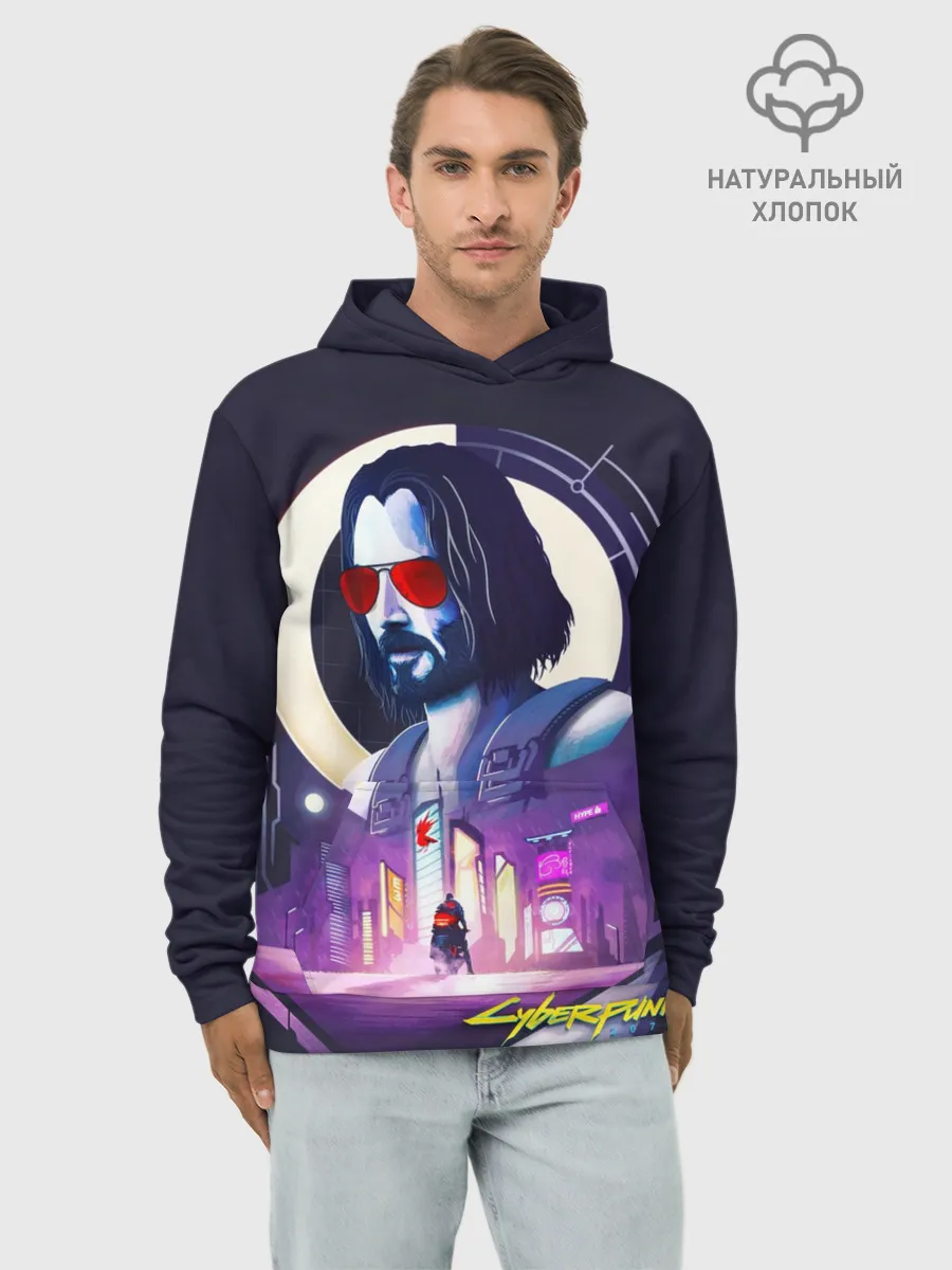 Худи мужской база хлопок / Cyberpunk 2077 | Johnny