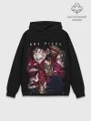 Худи мужской база хлопок / Агрессия Луффи One Piece
