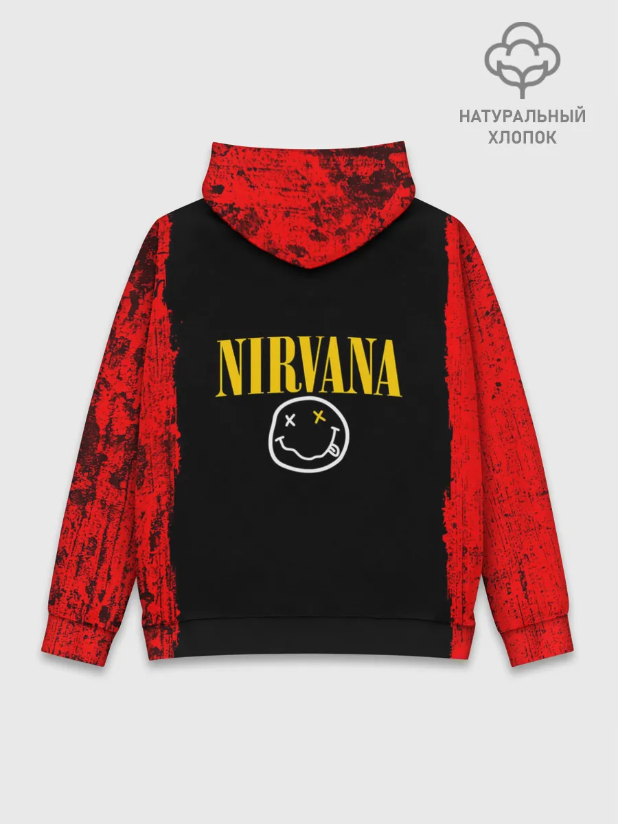Худи мужской база хлопок / КУРТ КОБЕЙН | НИРВАНА | ЛОГО