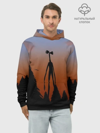 Худи мужской база хлопок / Сиреноголовый |Siren Head| Лес