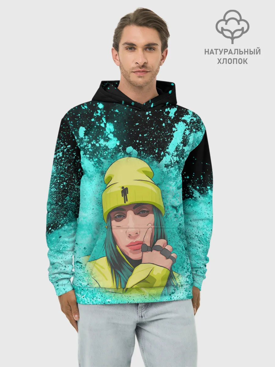 Худи мужской база хлопок / BILLIE EILISH | БИЛЛИ АЙЛИШ