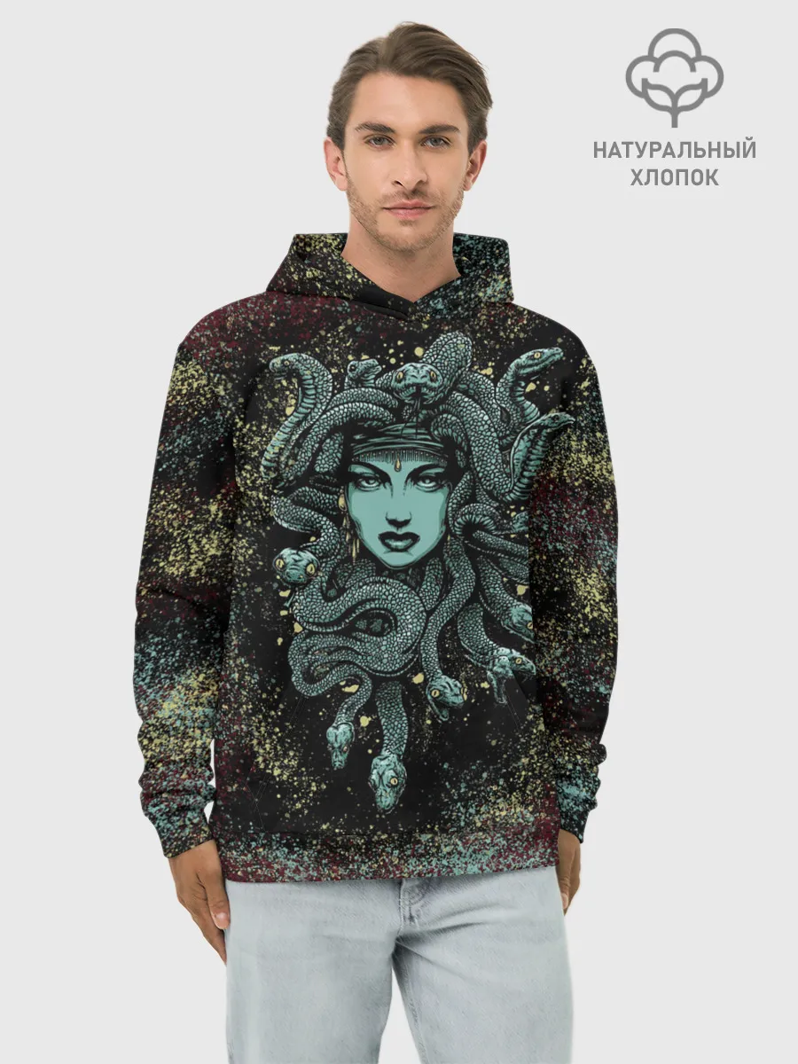 Худи мужской база хлопок / Медуза