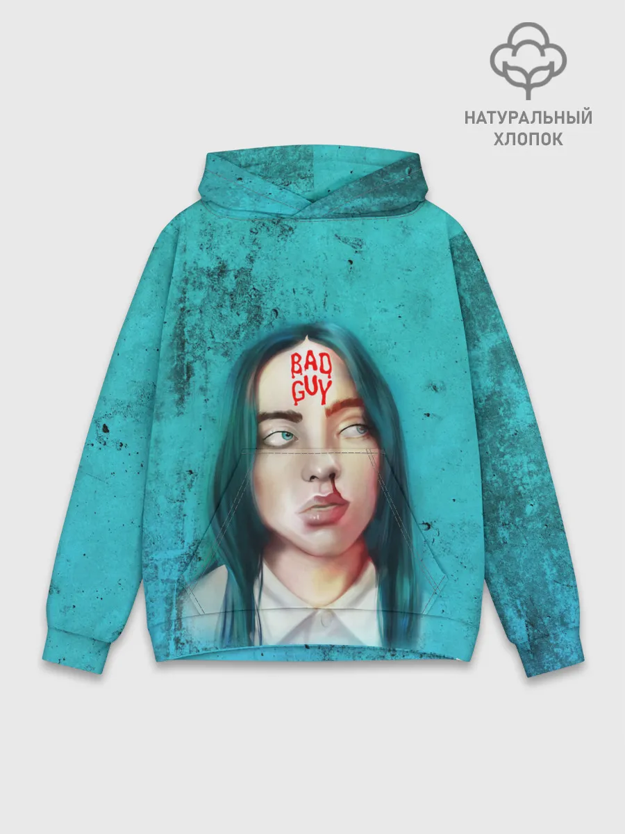 Худи мужской база хлопок / BAD GUY | BILLIE EILISH