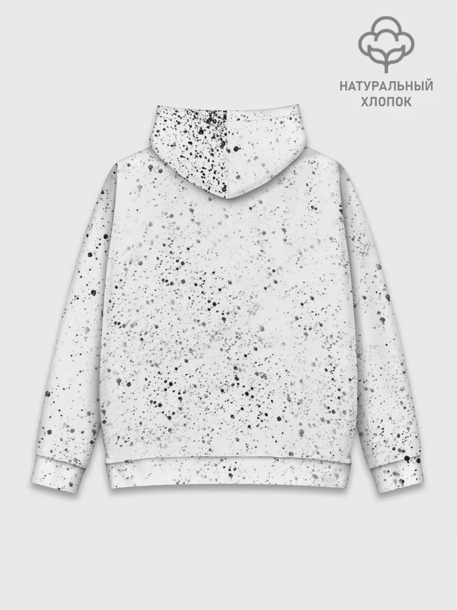 Худи мужской база хлопок / Панда Любовь Сердце Брызги