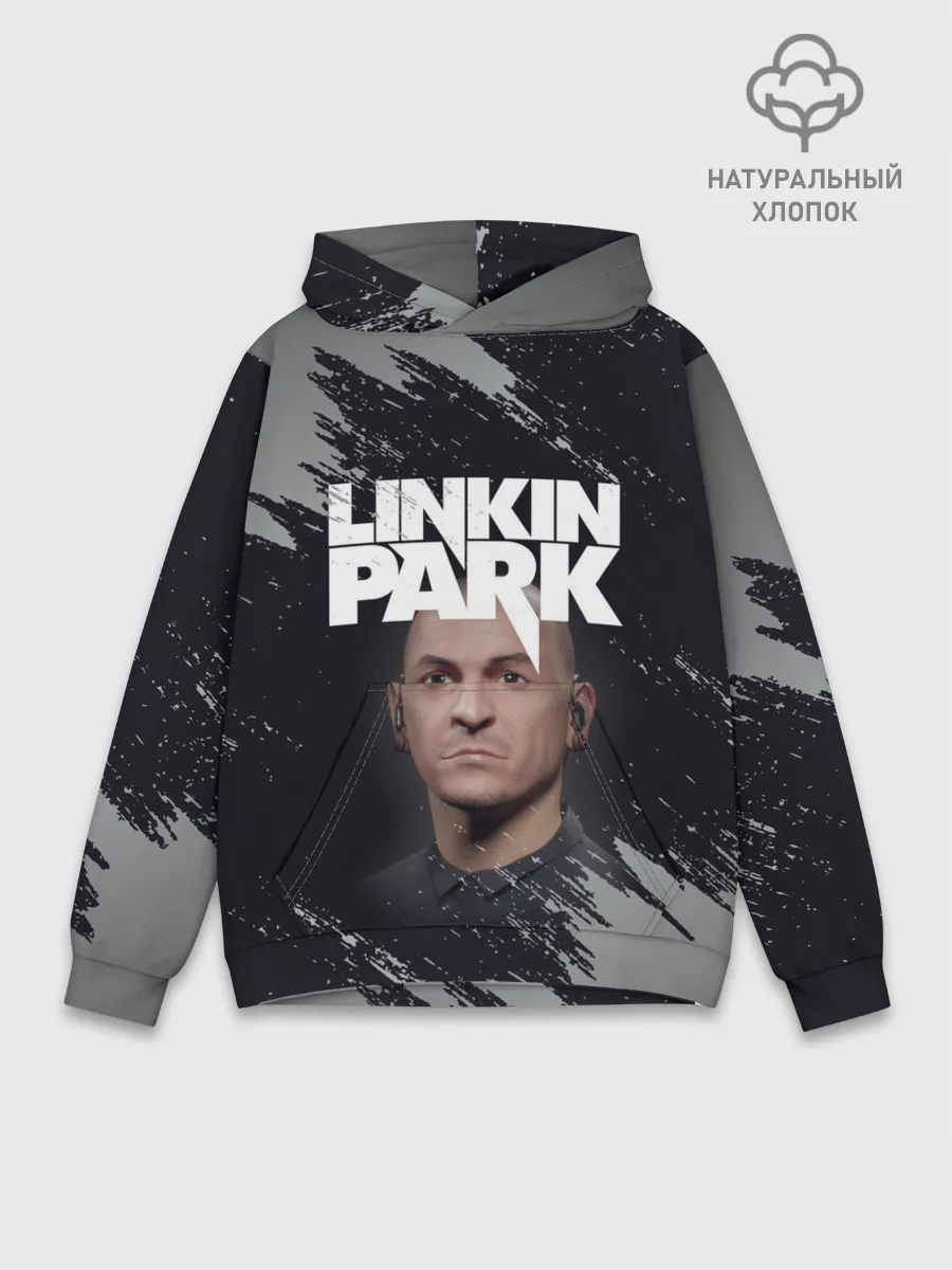 Худи мужской база хлопок / ЧЕСТЕР | ЛИНКИН ПАРК
