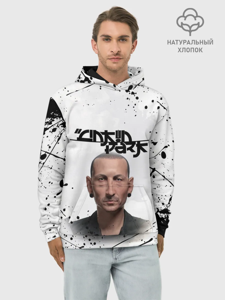 Худи мужской база хлопок / ЧЕСТЕР | ЛИНКИН ПАРК