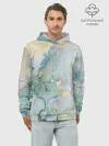 Худи мужской база хлопок / Абстрактный мрамор