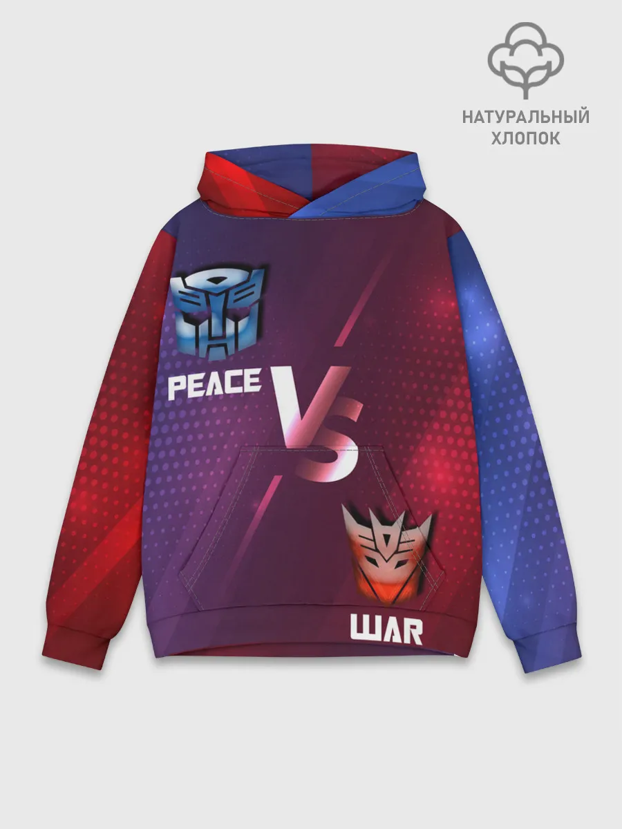 Худи мужской база хлопок / Автоботы против Десептиконов
