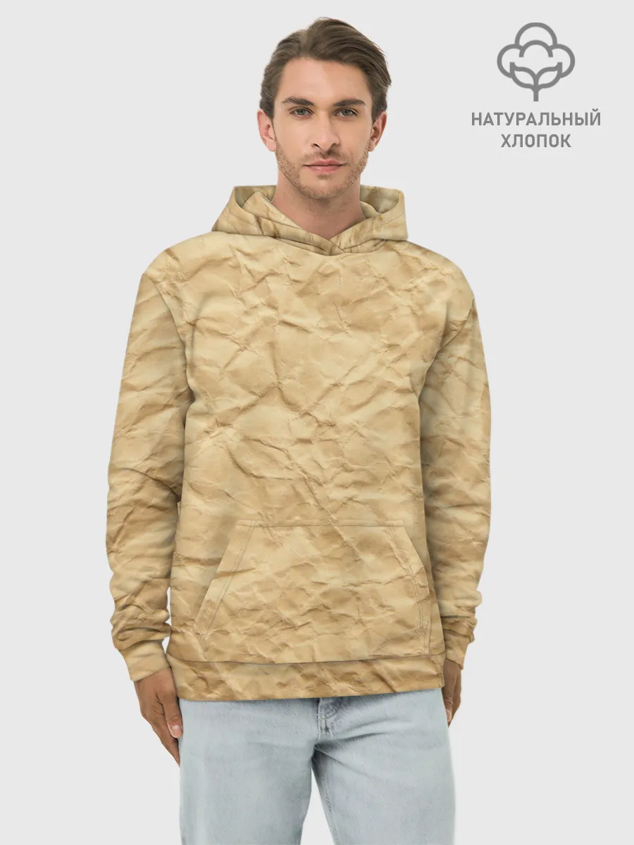 Худи мужской база хлопок / БУМАЖНАЯ ТЕКСТУРА