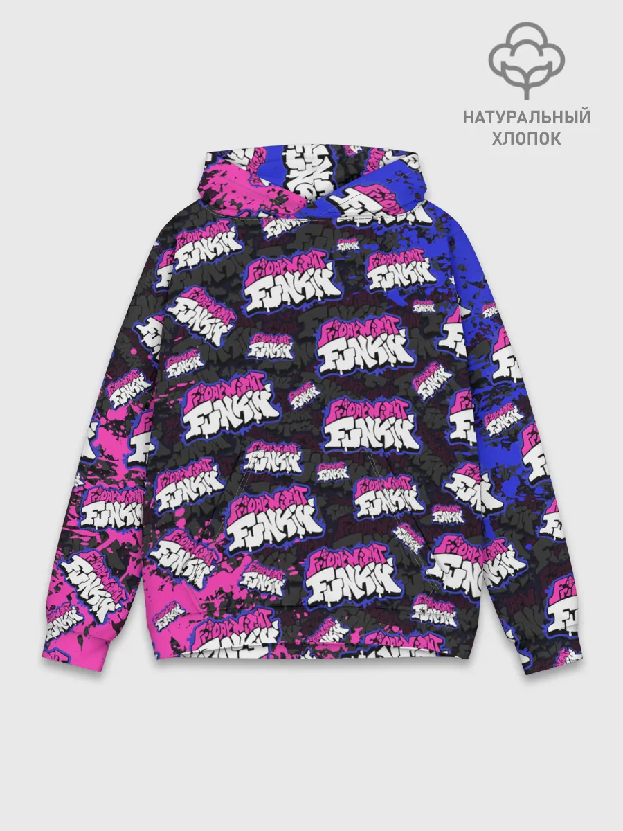 Худи мужской база хлопок / FRIDAY NIGHT FUNKIN ЛОГОБОМБИН