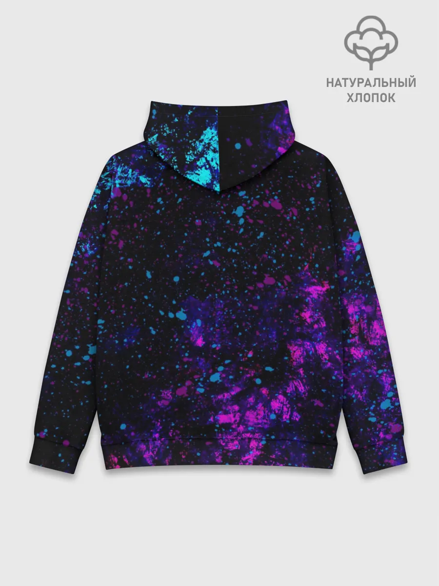 Худи мужской база хлопок / GLITCH SMILE | ГЛИТЧ СМАЙЛ