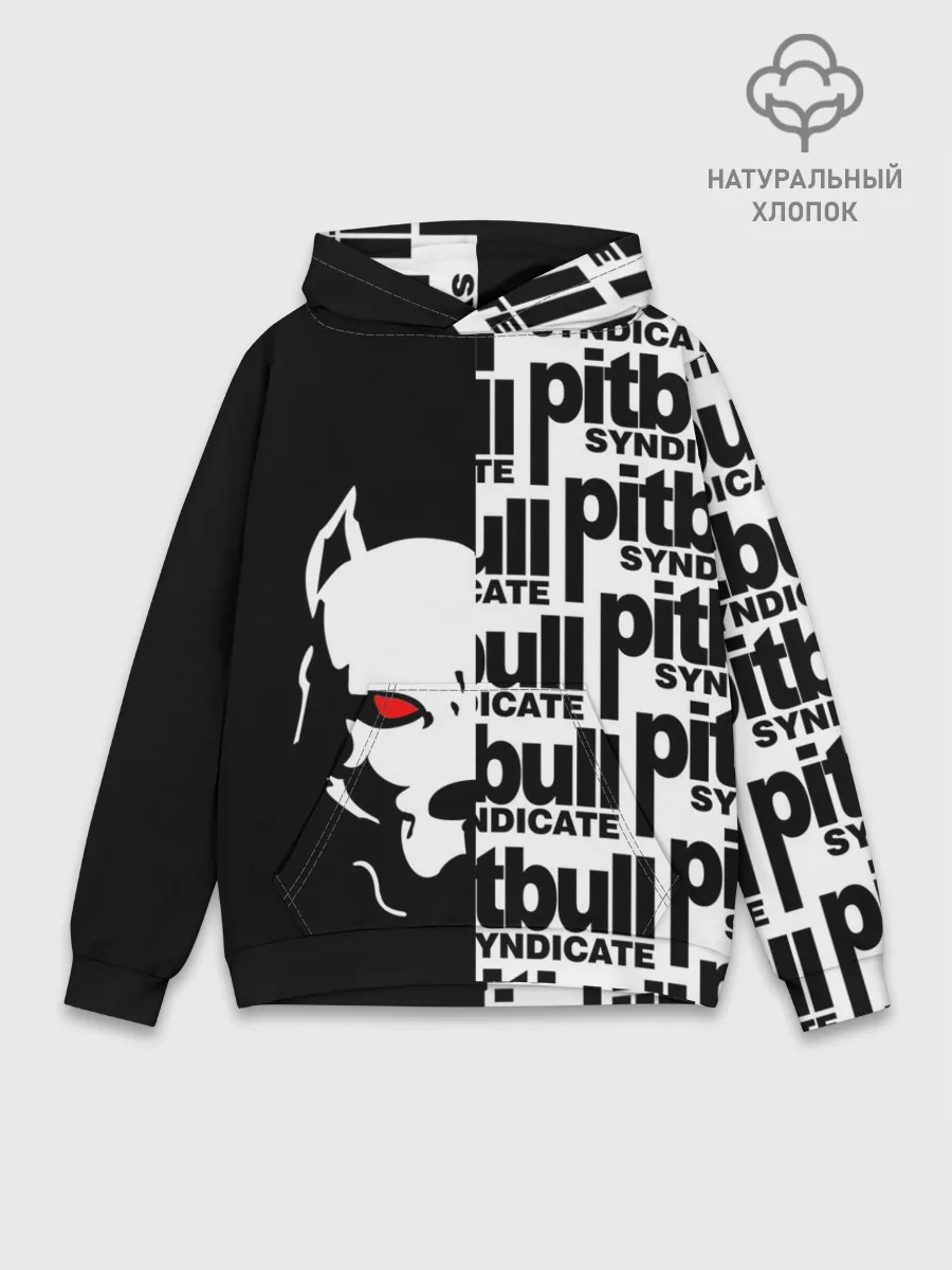 Худи мужской база хлопок / PITBULL SYNDICATE / ПИТБУДЬ
