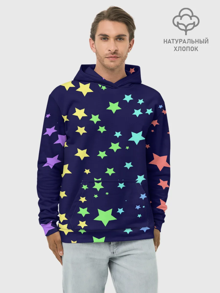 Худи мужской база хлопок / Звезды