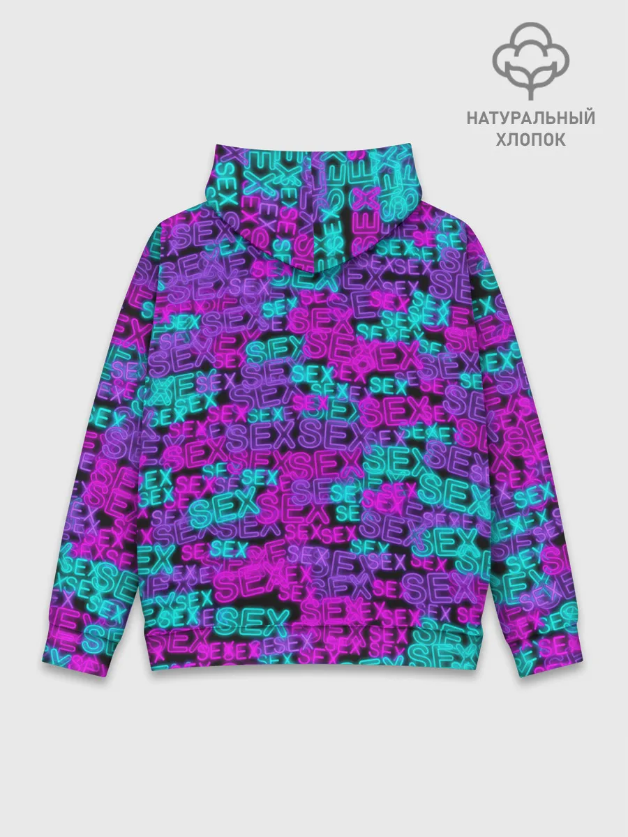Худи мужской база хлопок / Neon SEX