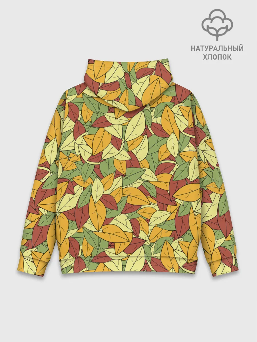 Худи мужской база хлопок / Яркие осенние листья