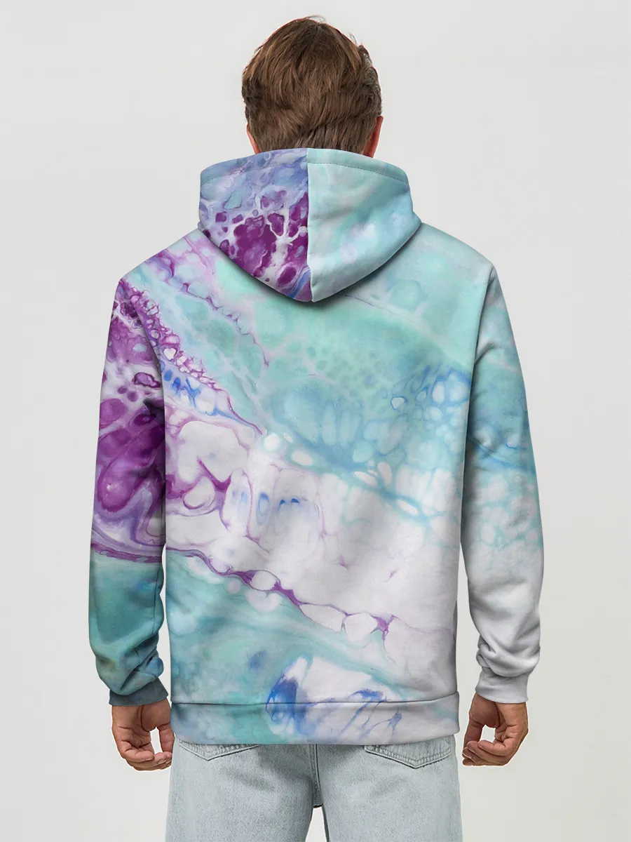 Худи мужской база хлопок / Цветная морская пена