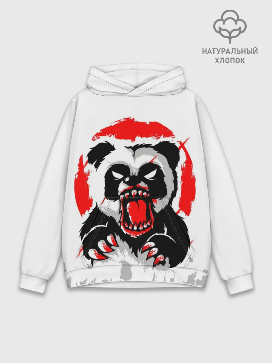 Худи мужской база хлопок / Злая Кровавая Панда