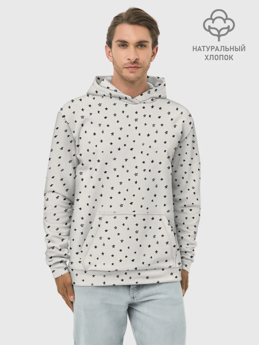 Худи мужской база хлопок / Звёздочки