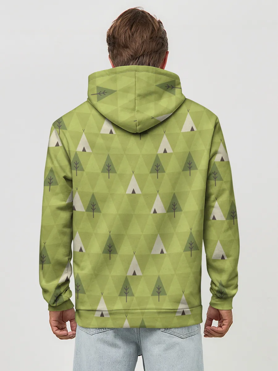 Худи мужской база хлопок / Лес | Текстура