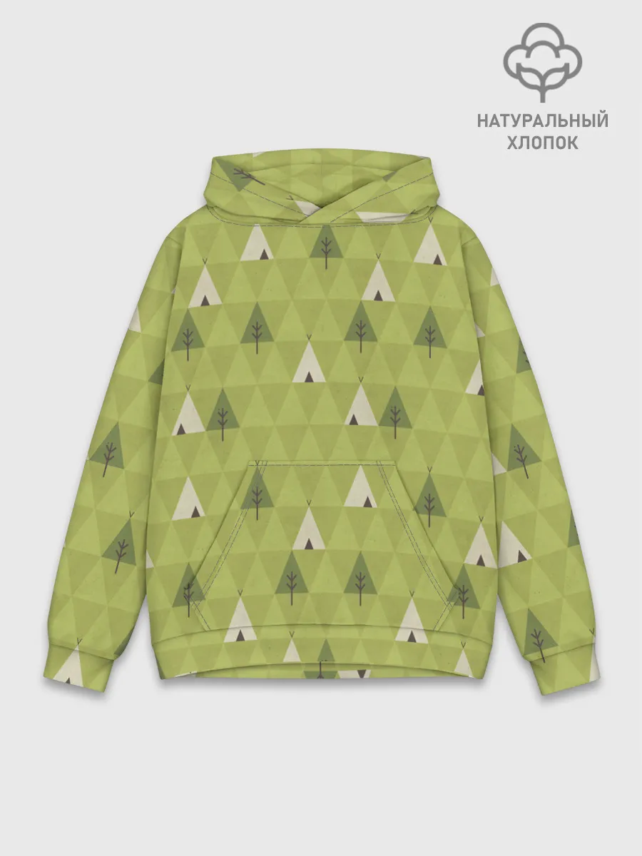 Худи мужской база хлопок / Лес | Текстура
