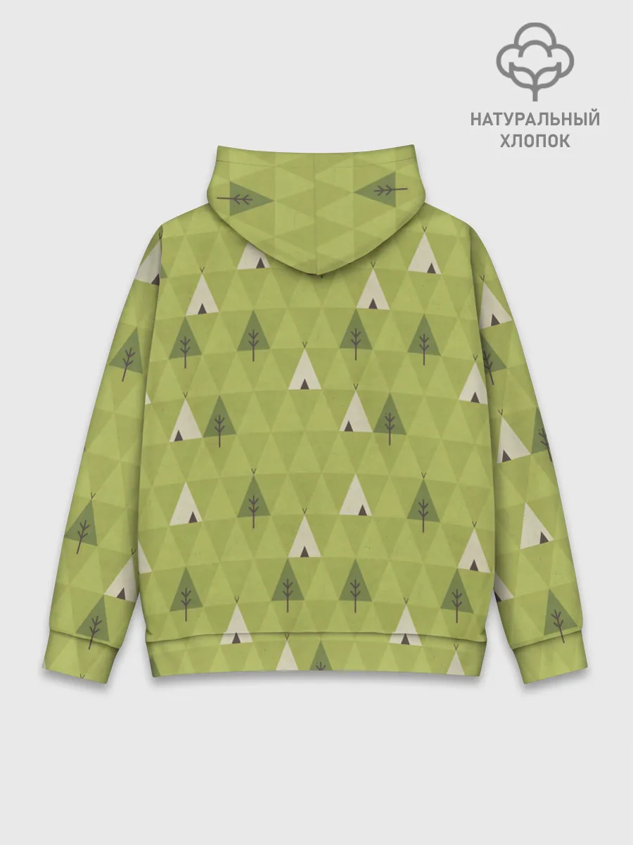 Худи мужской база хлопок / Лес | Текстура