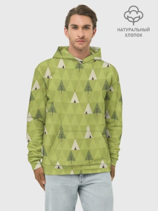 Худи мужской база хлопок / Лес | Текстура