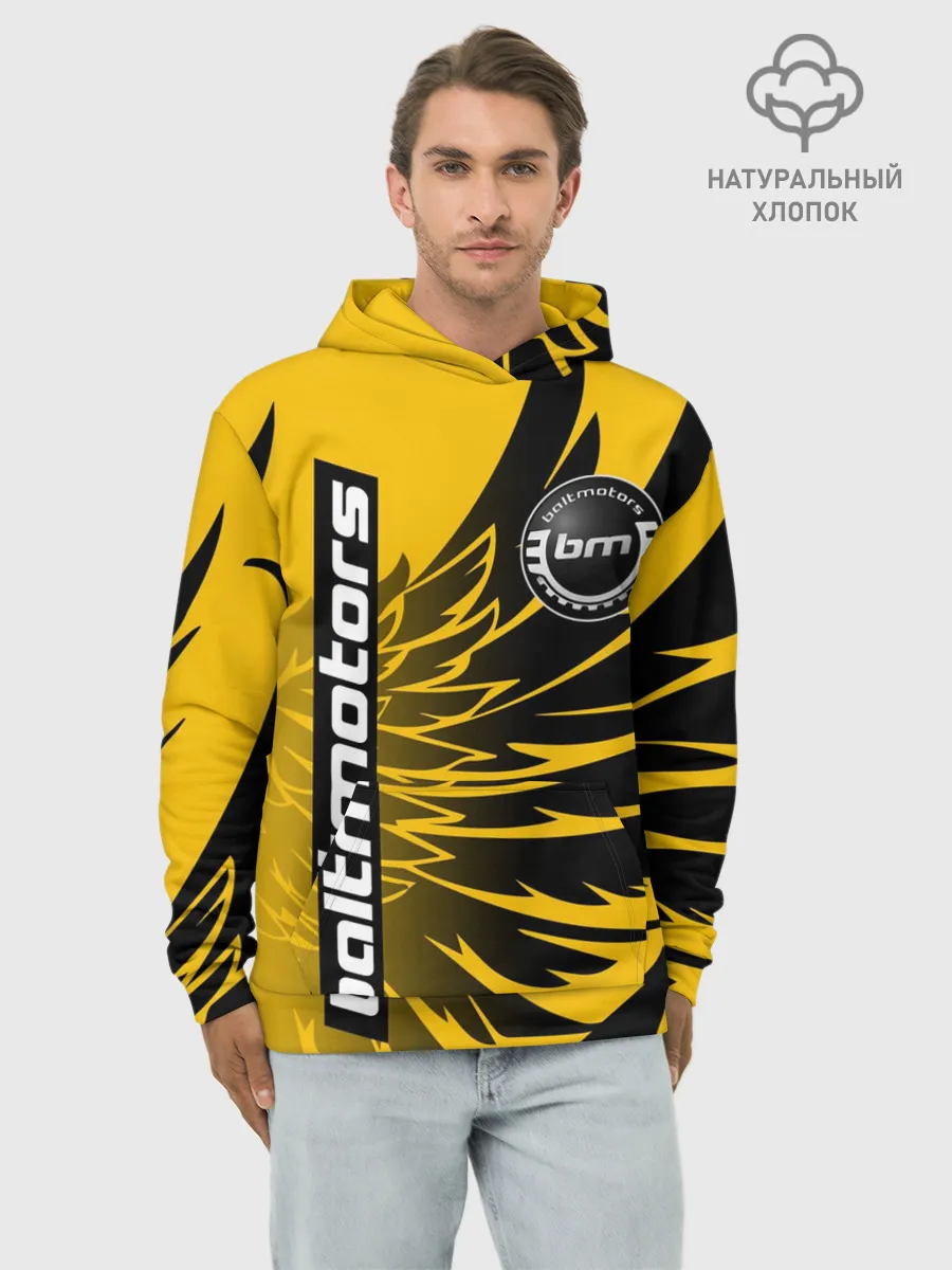 Худи мужской база хлопок / BALTMOTORS / КРЫЛЬЯ