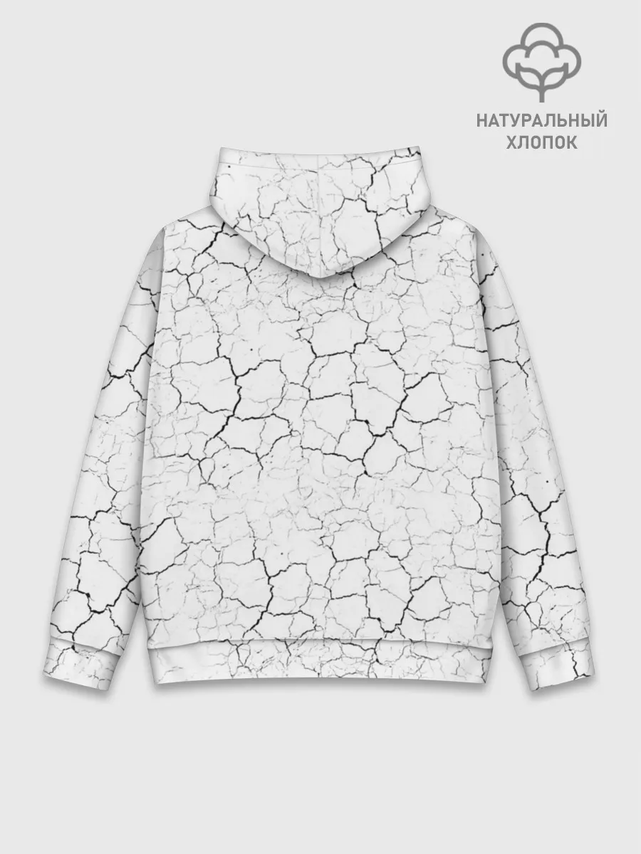 Худи мужской база хлопок / Сиреноголовый Трещины Надпись