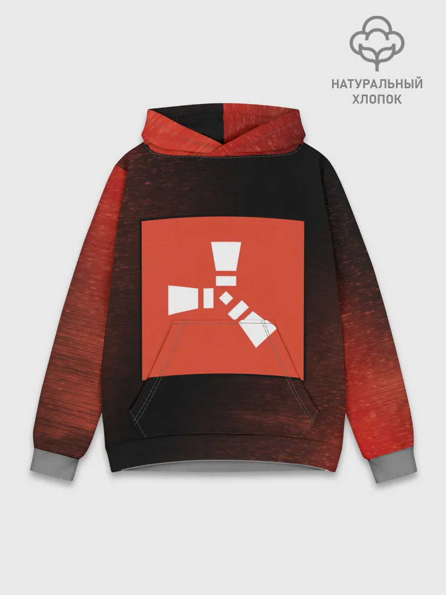 Худи мужской база хлопок / РАСТ - Глитч
