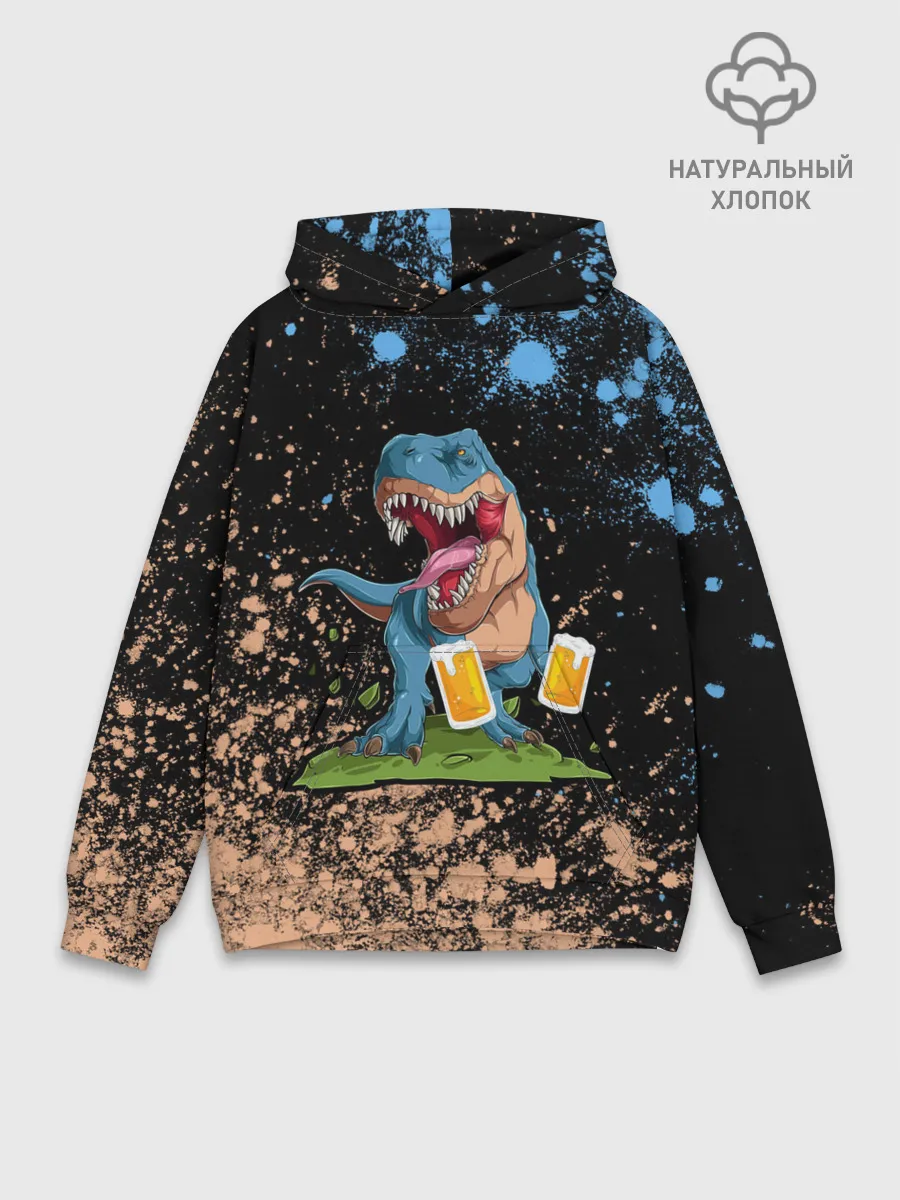 Худи мужской база хлопок / Пивозавр - Краска