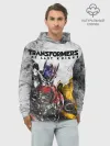 Худи мужской база хлопок / Оптимус и Бамблби