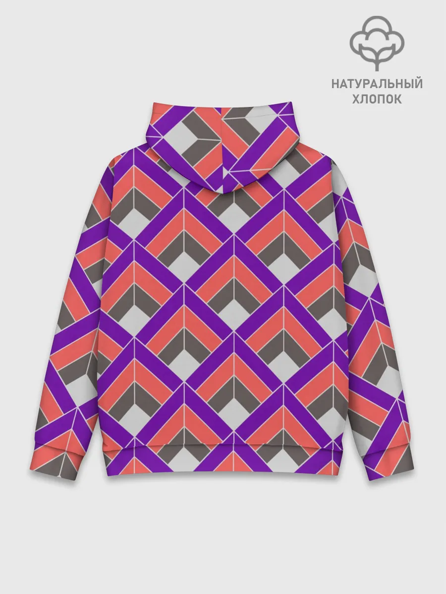 Худи мужской база хлопок / Шотландка / Plaid