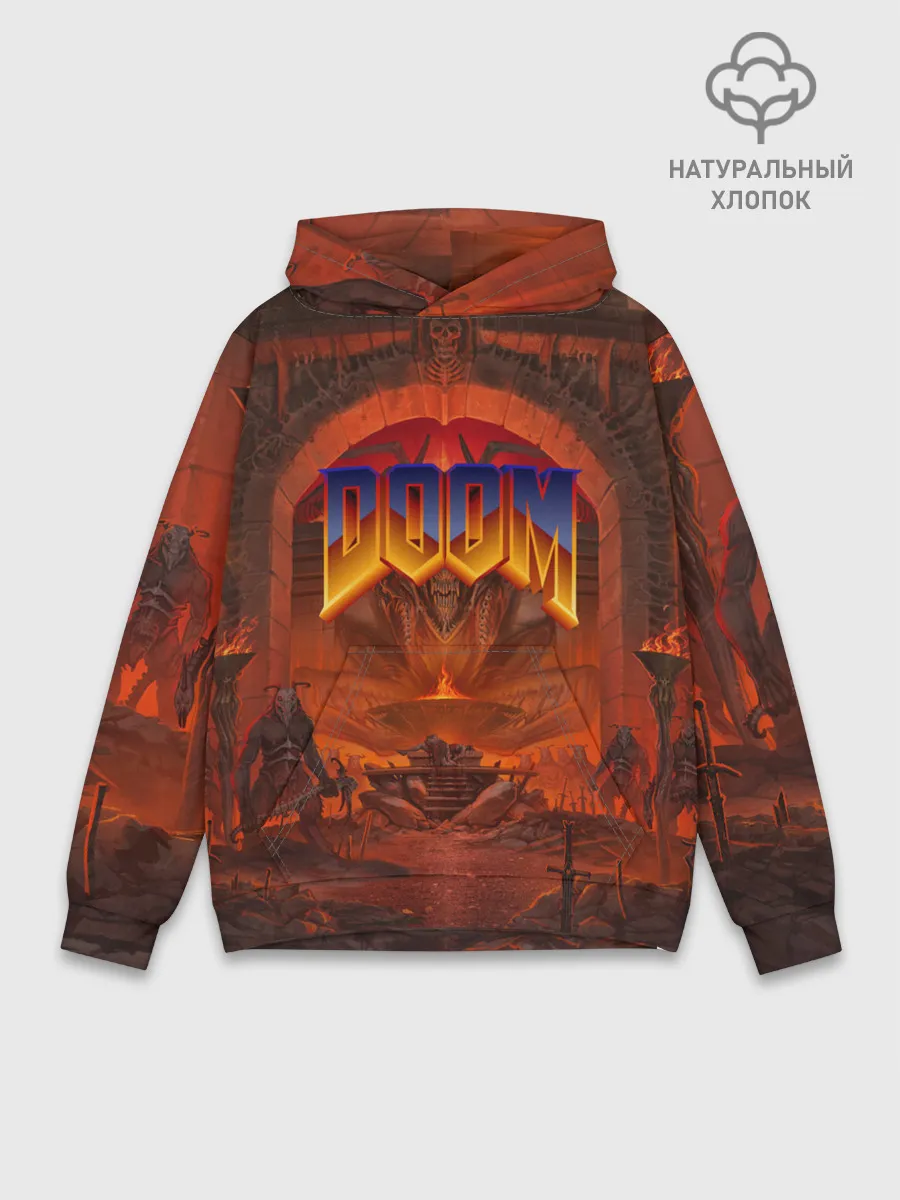 Худи мужской база хлопок / DOOM | ДУМ