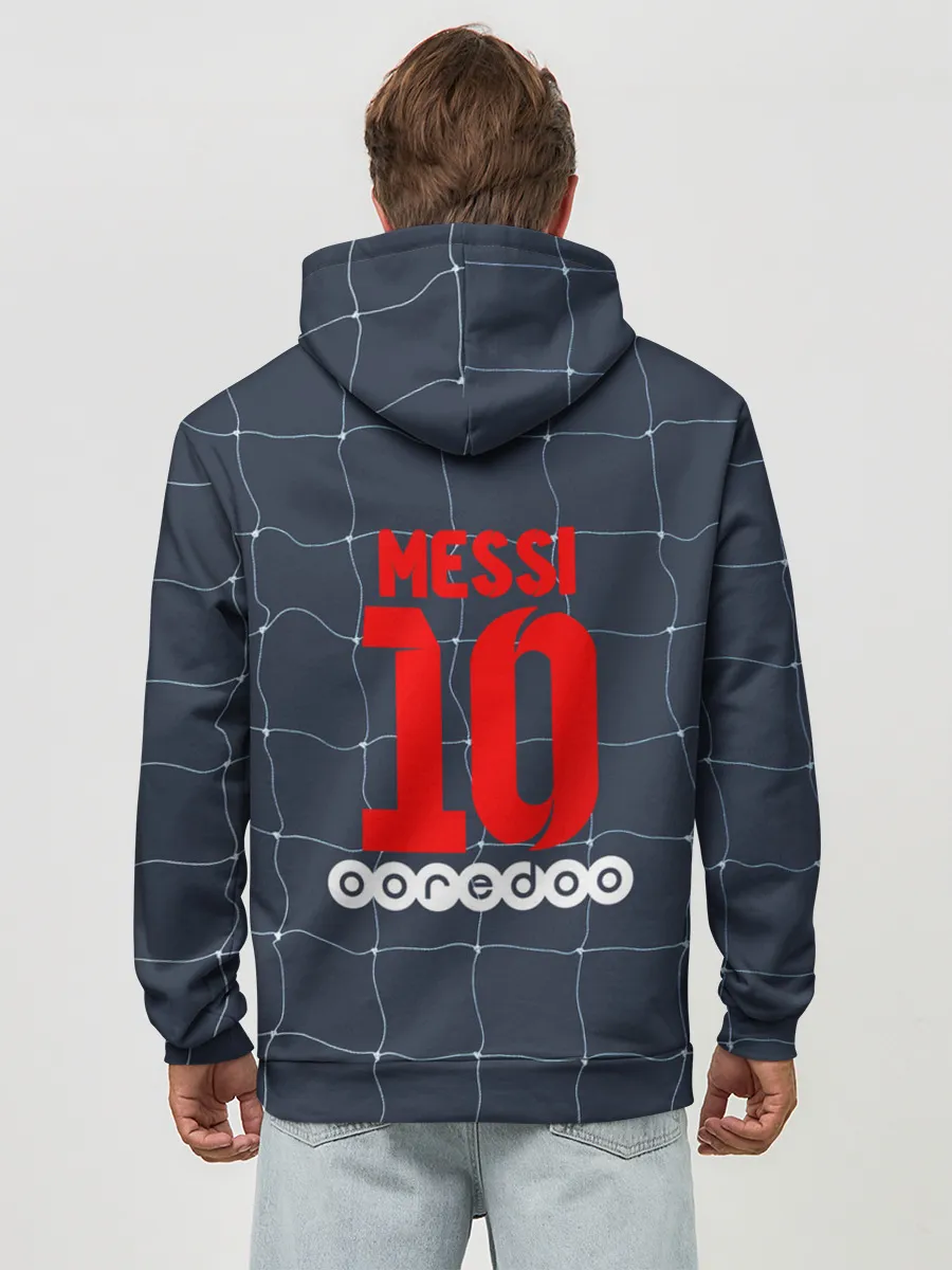 Худи мужской база хлопок / Месси в ПСЖ