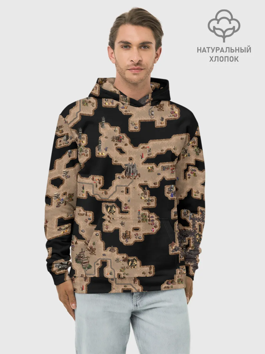 Худи мужской база хлопок / Heroes III Dungeon Map