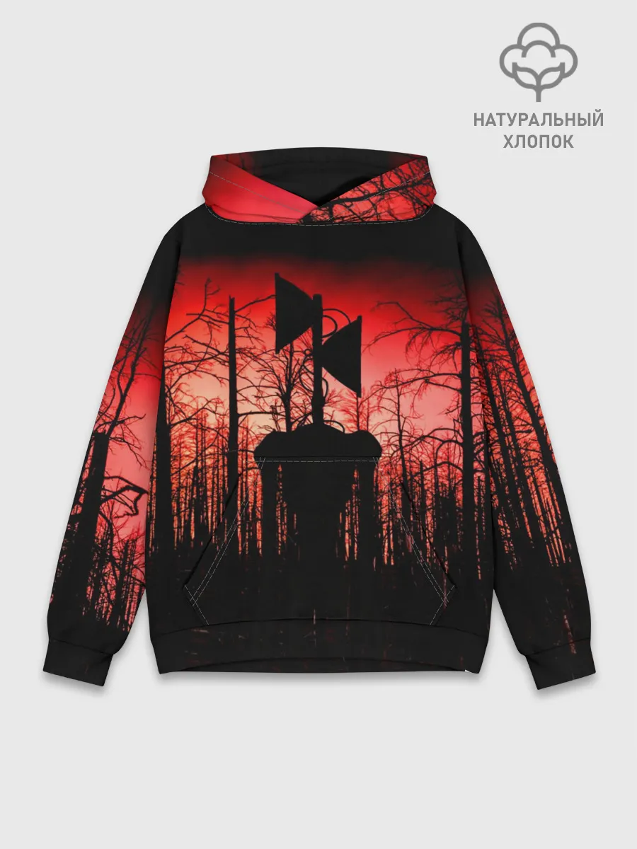 Худи мужской база хлопок / Сиреноголовый Кровавый Лес