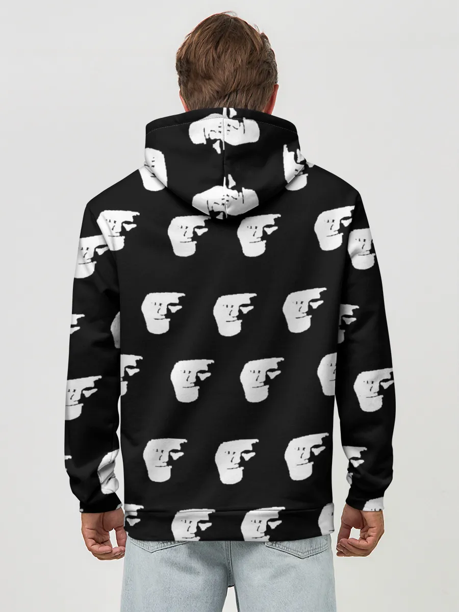 Худи мужской база хлопок / Dark trollface