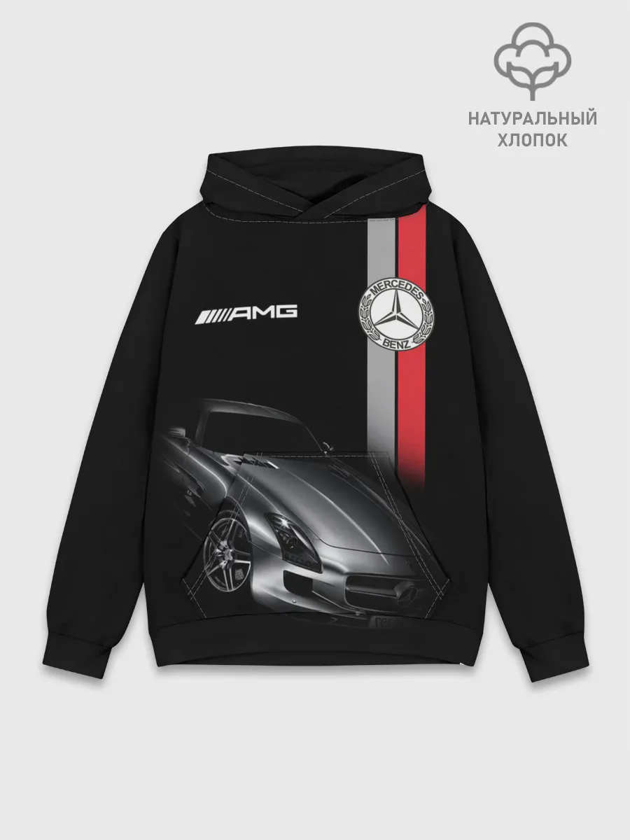 Худи мужской база хлопок / MERCEDES BENZ AMG