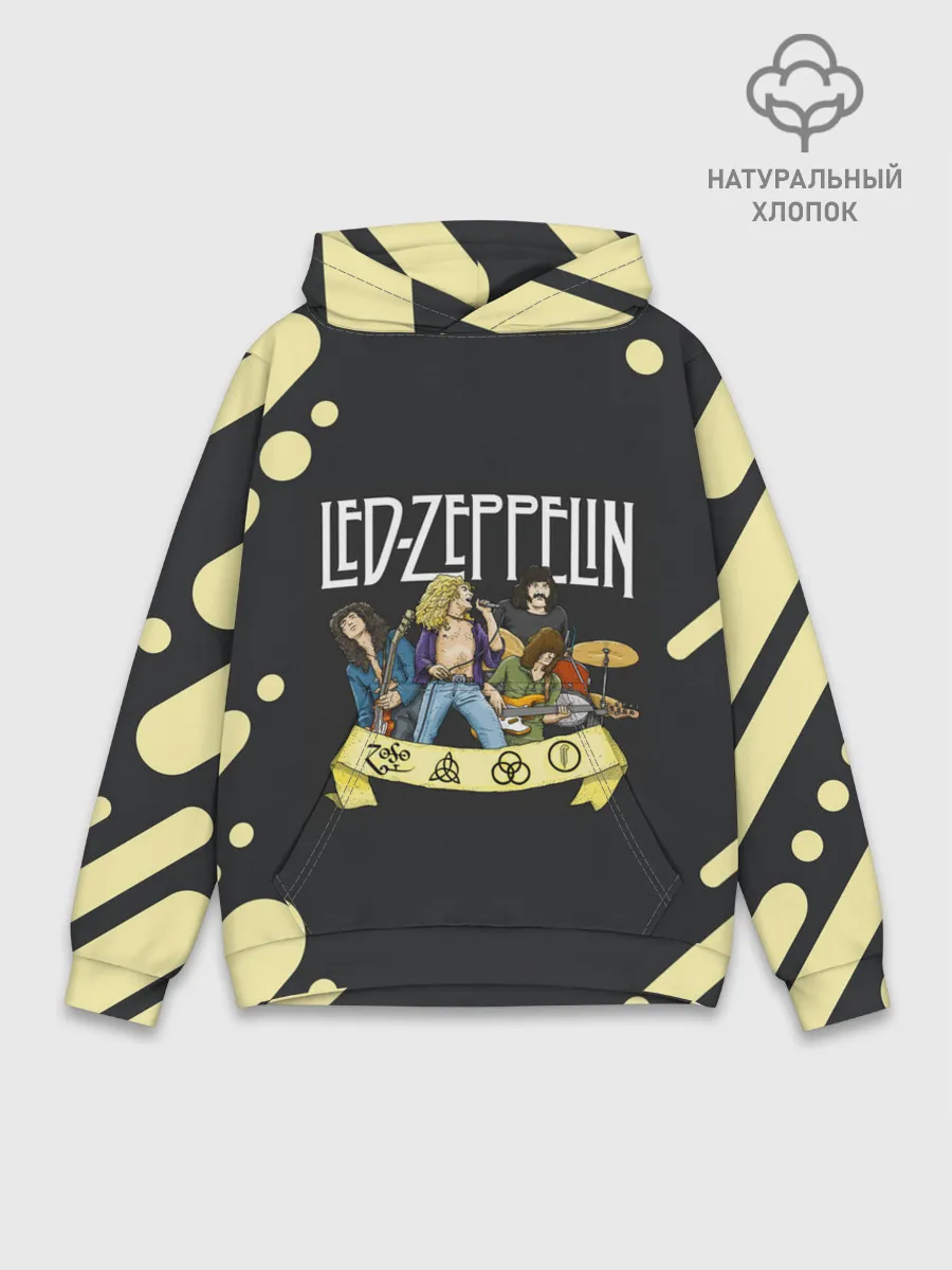 Худи мужской база хлопок / LED ZEPPELIN | ЛЕД ЗЕППЕЛИН