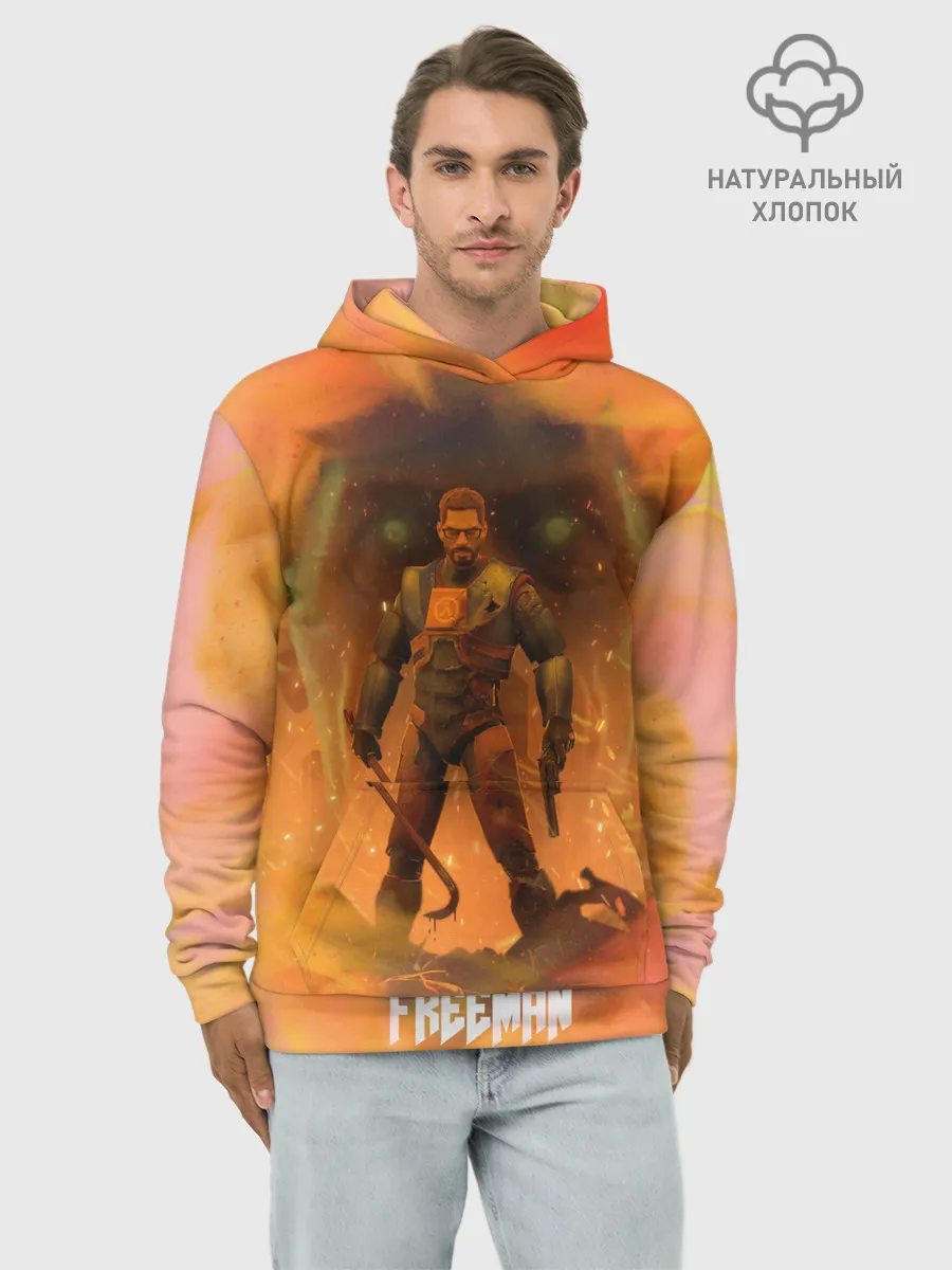 Худи мужской база хлопок / FREEMAN | GMAN | HALF-LIFE