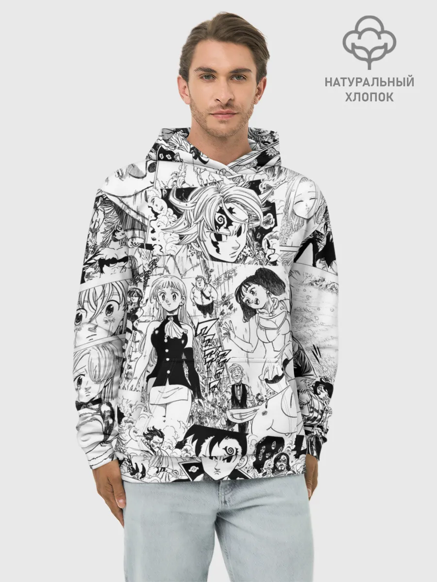 Худи мужской база хлопок / Семь смертных грехов, манга