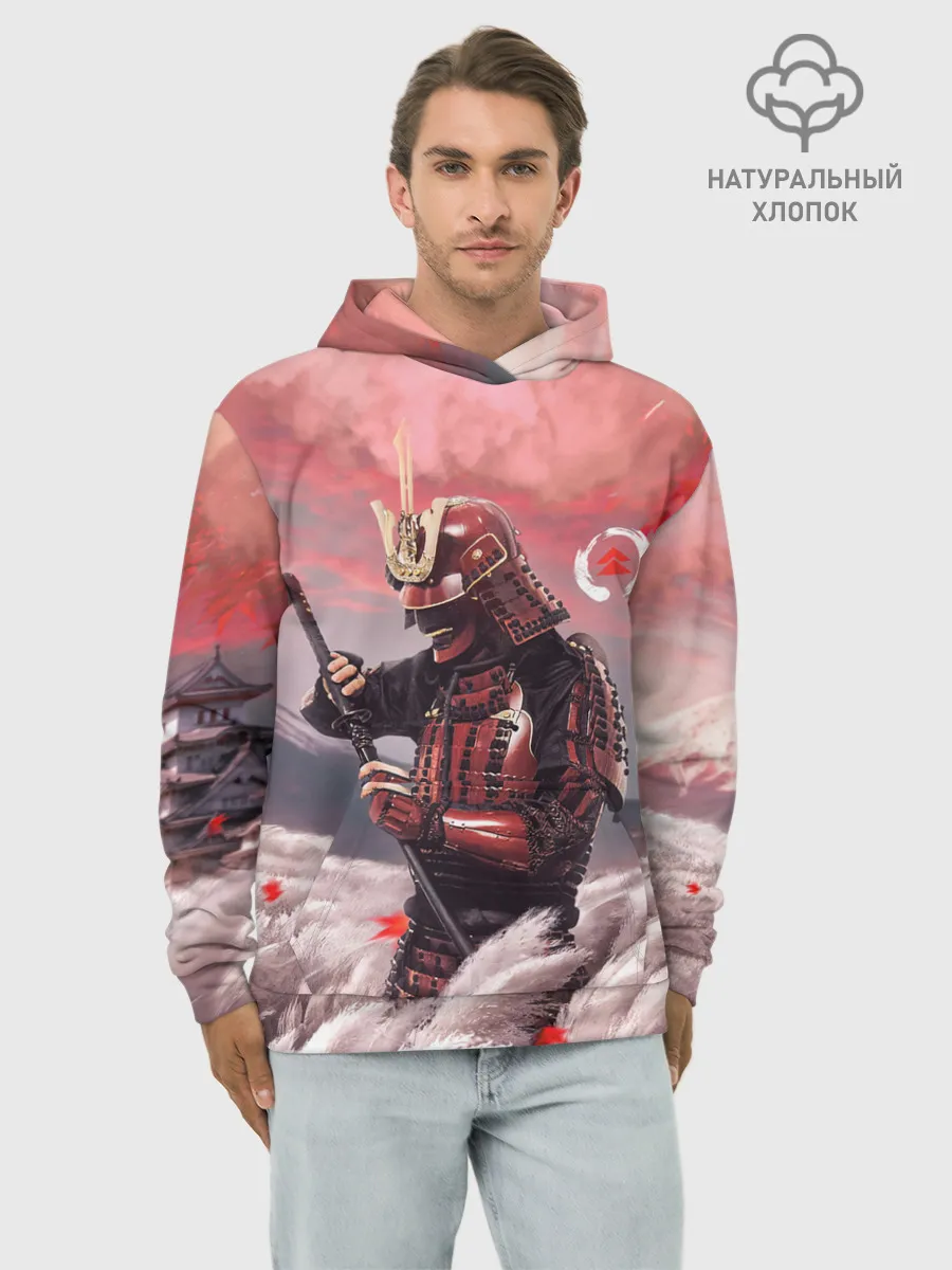Худи мужской база хлопок / Ghost of Tsushim | Призрак Цусимы