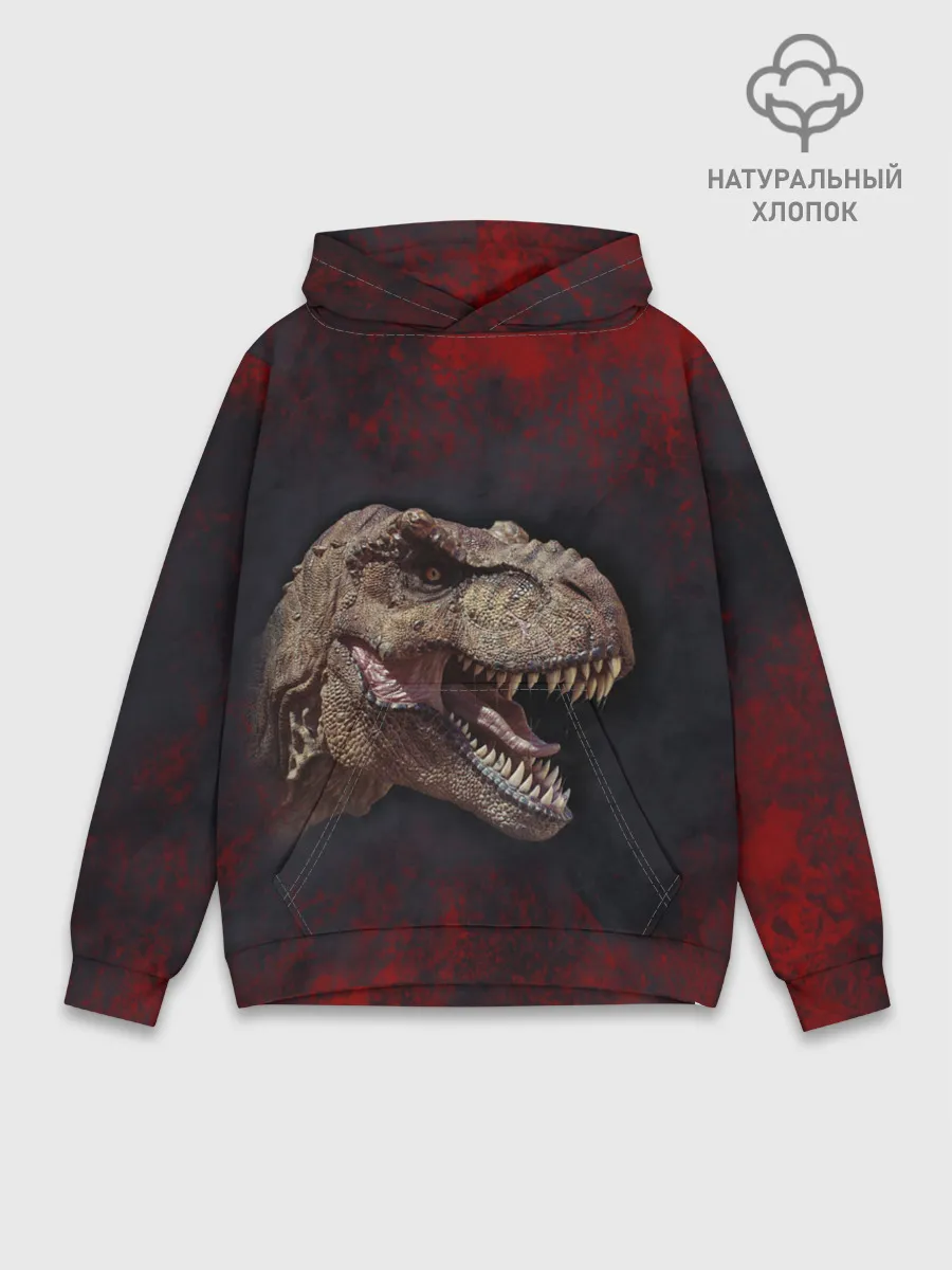 Худи мужской база хлопок / T-REX | Динозавр | Dino